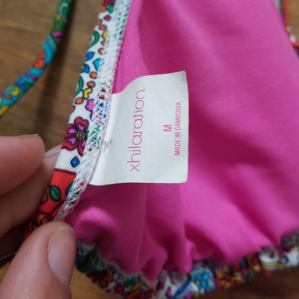 Xhilaration Rainbow Paisley Patchwork Bikini - Picture 6 of 8